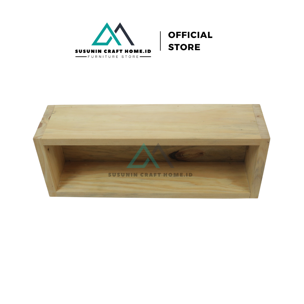 Rak Ambalan Kayu Rak Buku Novel Majalan Rak Kayu Pinus Gantung Dinding Serbaguna