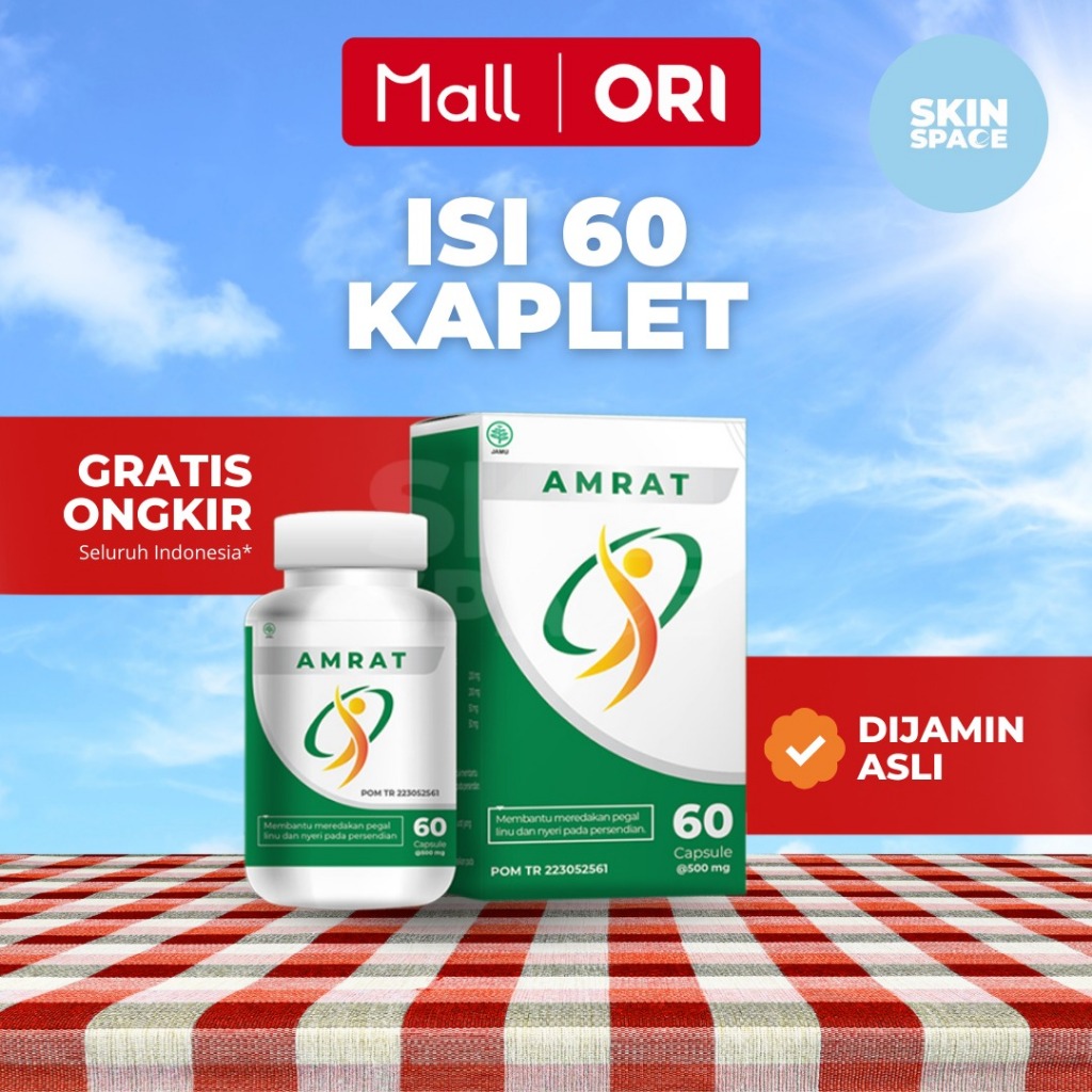 Amrat Kapsul Obat Herbal Kolesterol Lemak Darah Sakit Kepala Darah Tinggi Paten Asli Original Urat N
