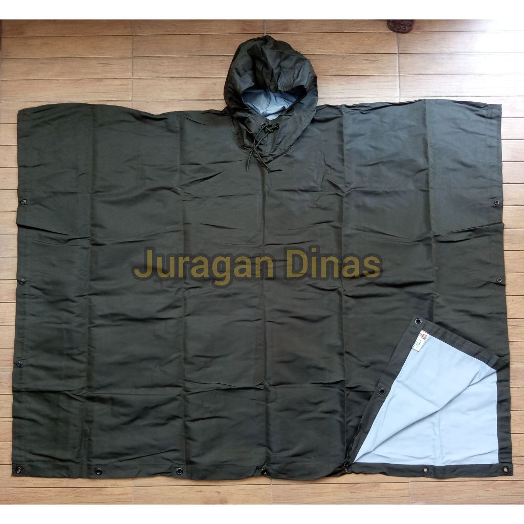 Jatah POLRI Jas Hujan Ponco Hijau Brimob / Jas Hujan Jatah Polri Original / Jas Hujan Polisi / Jas H