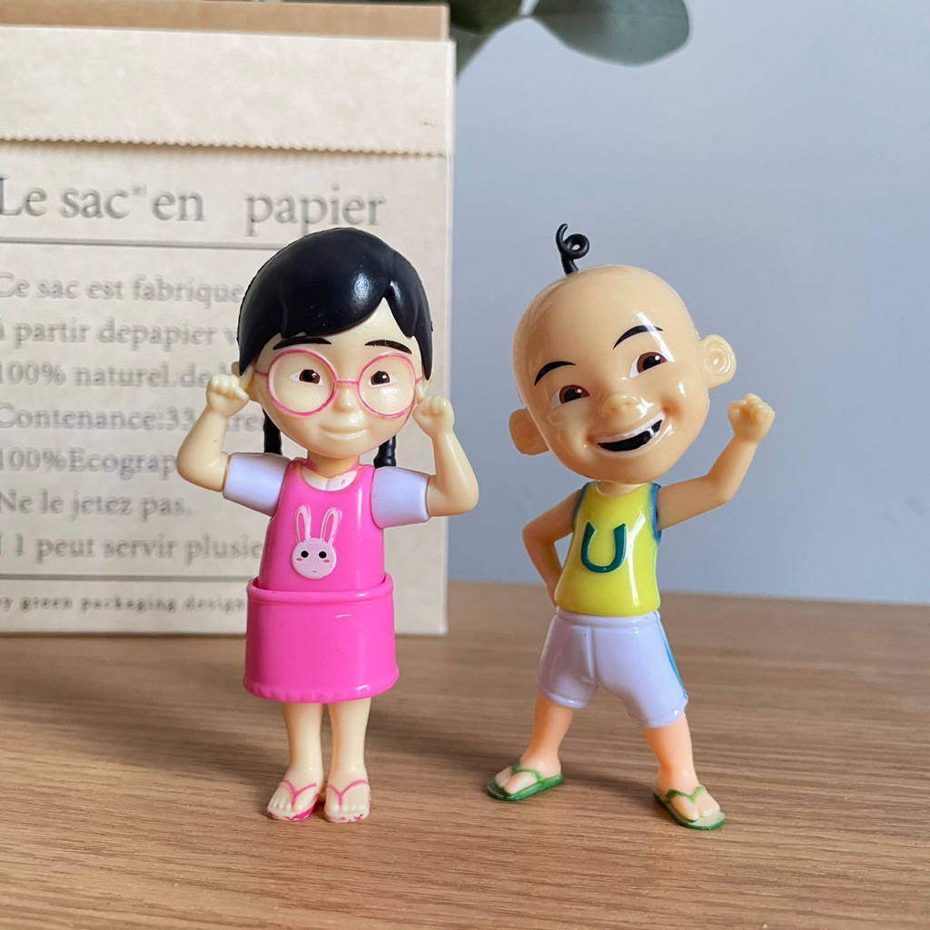 Preloved TAKE ALL Upin Ipin Meimei Figure Happy Meal KFC Mcdonalds Mainan Anak Miniatur Pajangan Sec