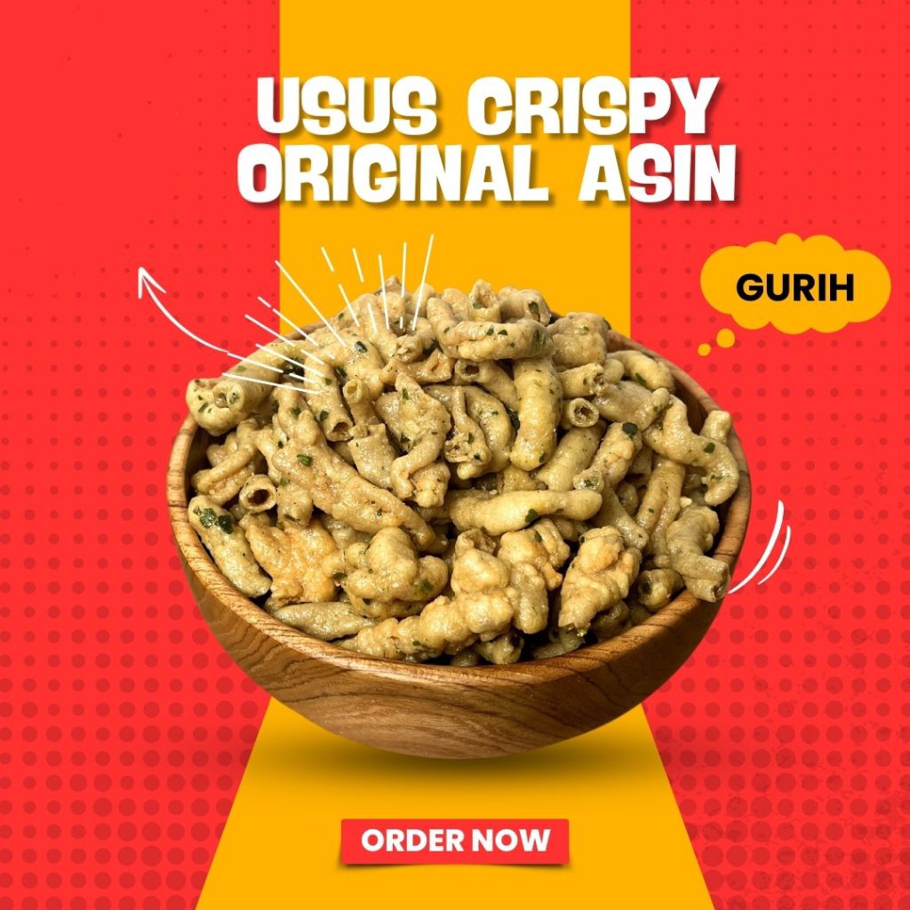 

KERIPIK USUS 300 GR PEDAS DAUN JERUK DAN ORIGINAL