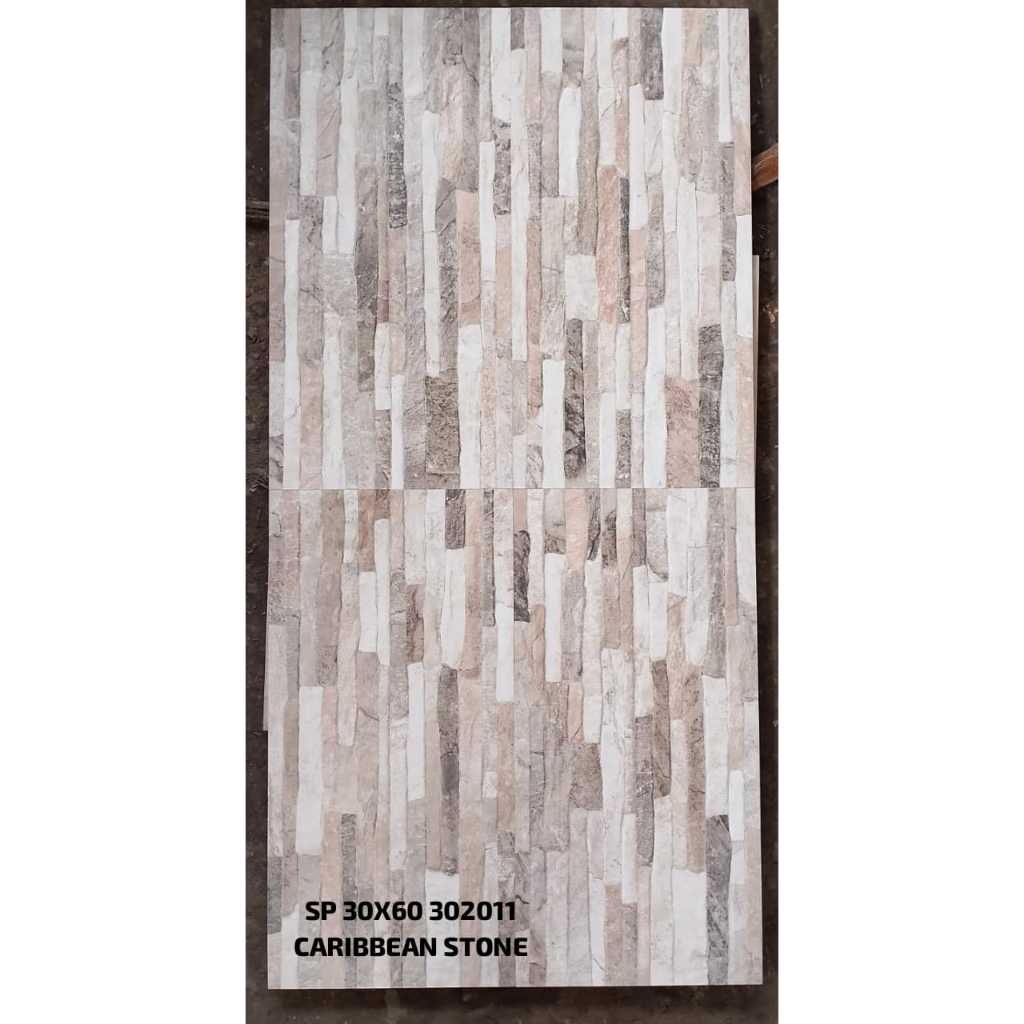 KERAMIK DINDING MATT 30X60 CARIBBEAN STONE 302011 BY SUN POWER CERAMICS KW A KERAMIK DINDING MATT 30