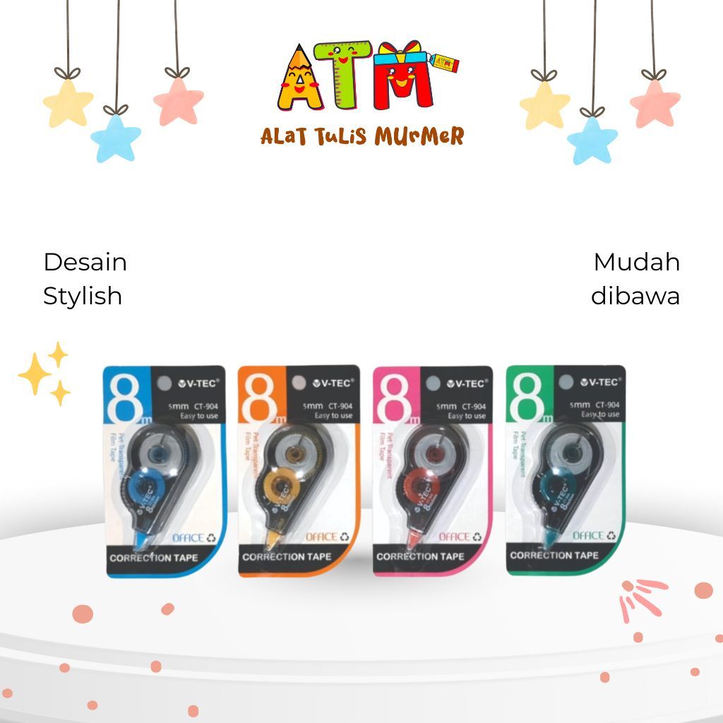 

Correction Tape/Tipe X Penghapus/Vtec Correction Tape Type CT-904
