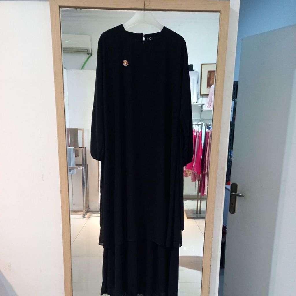 GAMIS HITAM POLOS CERUTY FREE BROSS