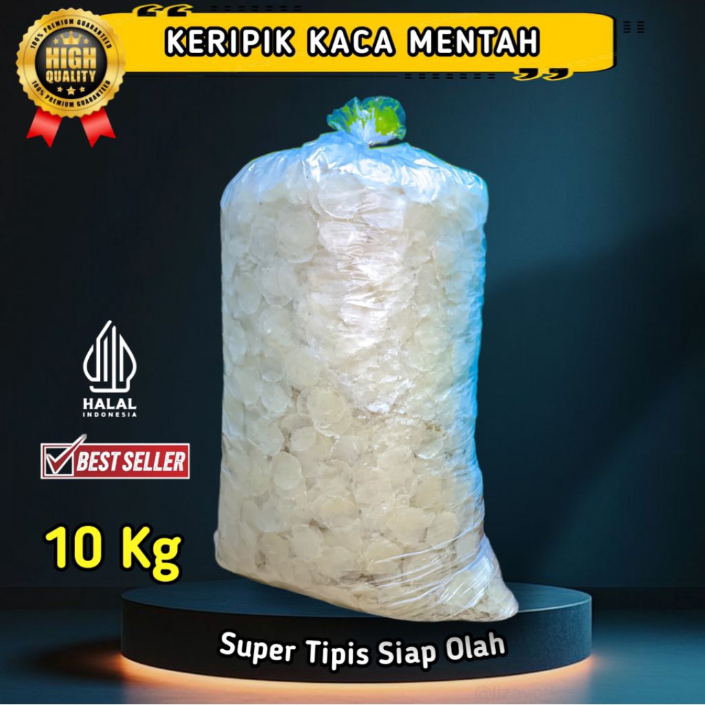 

Keripik Kaca Mentah 10Kg (1 Ball) / Lebih Murah Paket Hemat Harga grosir / Kripca Super Tipis Siap Olah