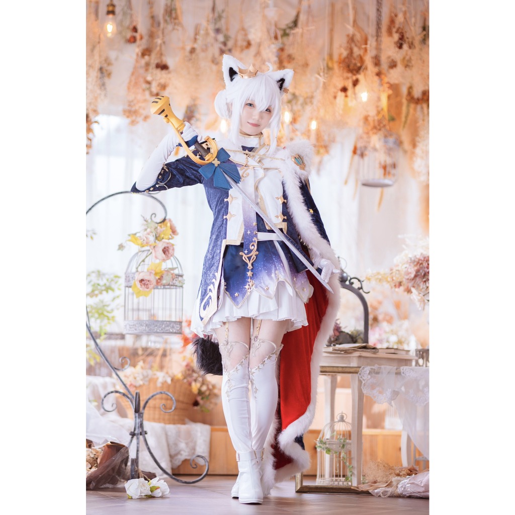 Cosplay Kostum Shirakami Fubuki FUBUKINGDOM Wetrose size L + Props
