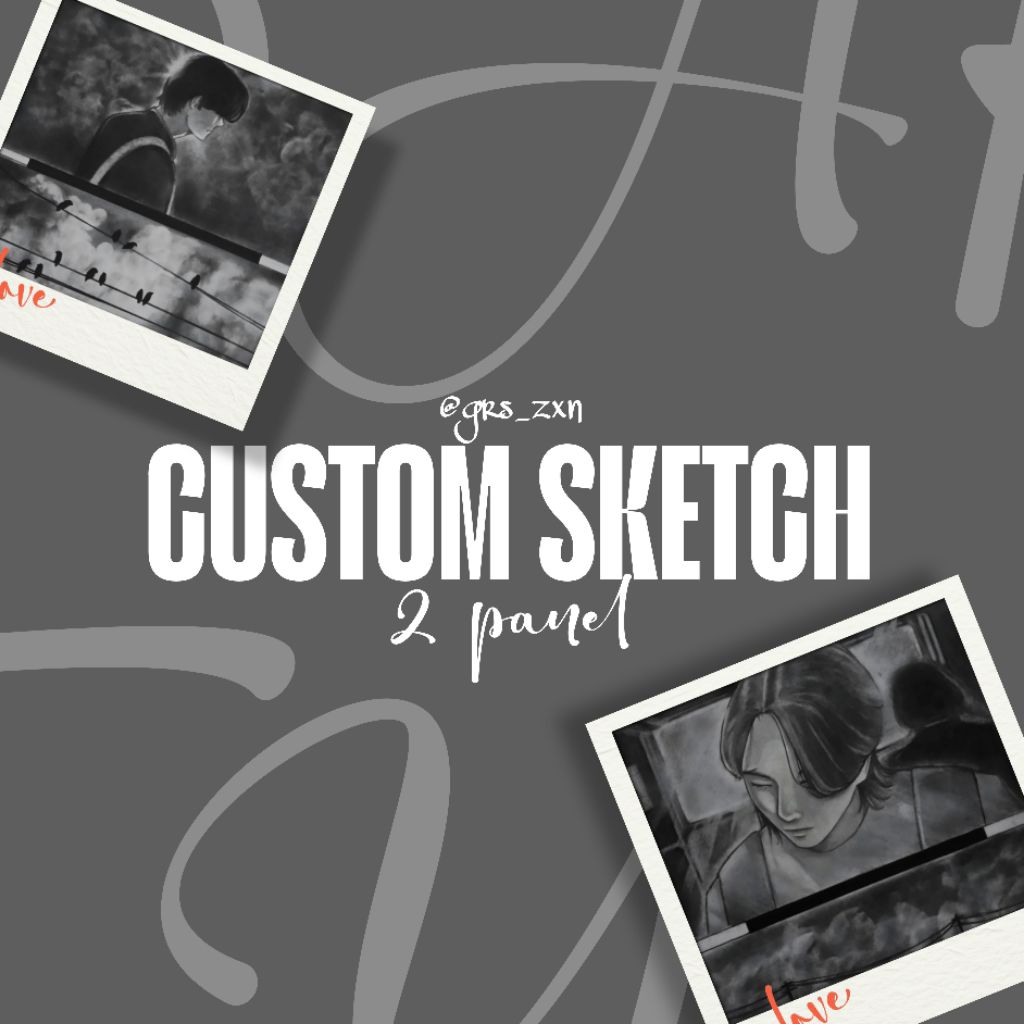 

Custom sketch 2 panel - Ukuran A5