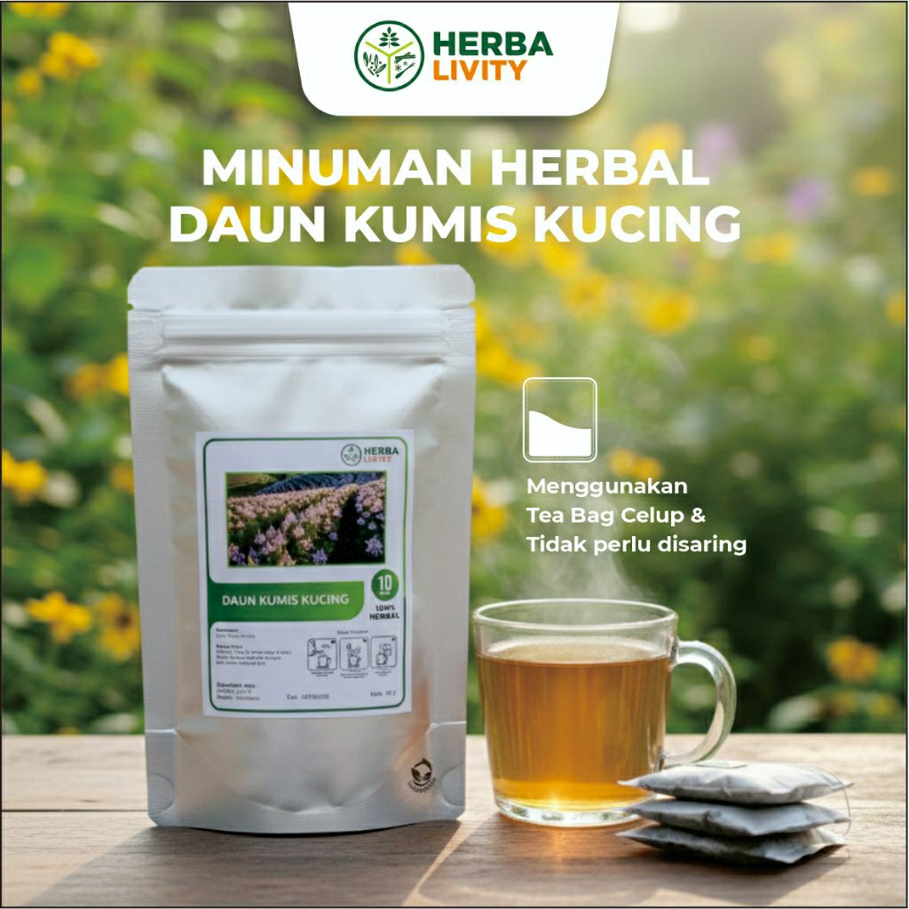 

Teh Daun Kumis Kucing Herbal Isi 10 Tea Bag - Herba Livity