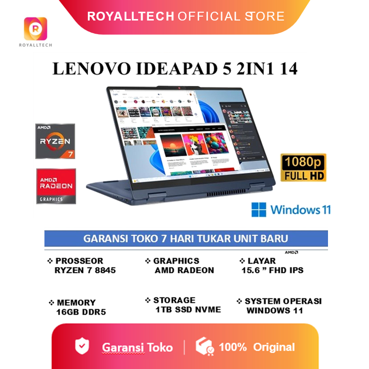 LENOVO FLEX 5 16 2IN1 TOUCH I7 1355 16GB 1TB W11 16.0FHD IPS