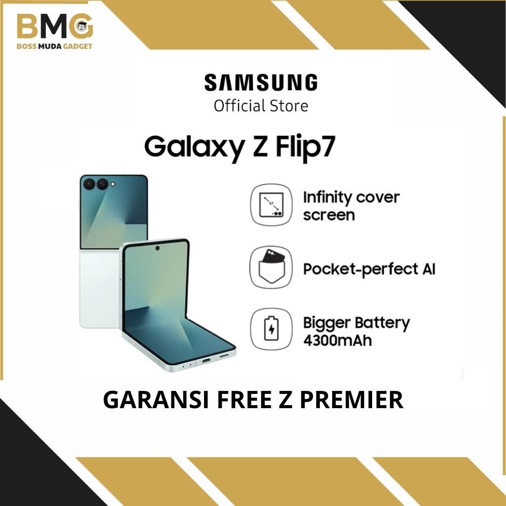 Samsung Galaxy Z Flip7  Exclusive | Smartphone AI | Hp Lipat | Kamera 50MP | 4300 mAh