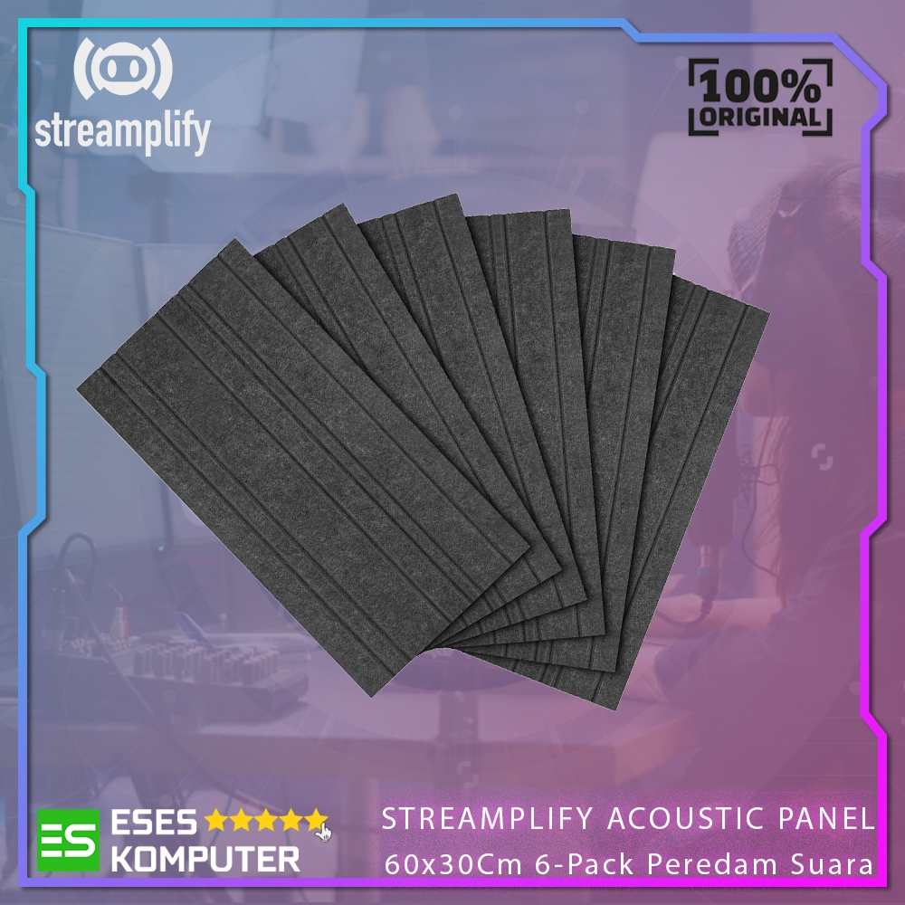 STREAMPLIFY ACOUSTIC PANEL 6-Pack | Panel Foam Peredam Suara