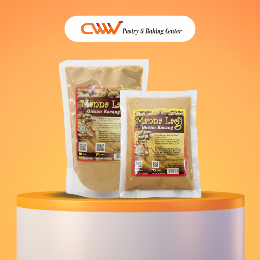 

Manna Lagi Selai Olesan Kacang Halus Creamy 250g 500g Topping Roti Kue Cake Saus Masakan Sate