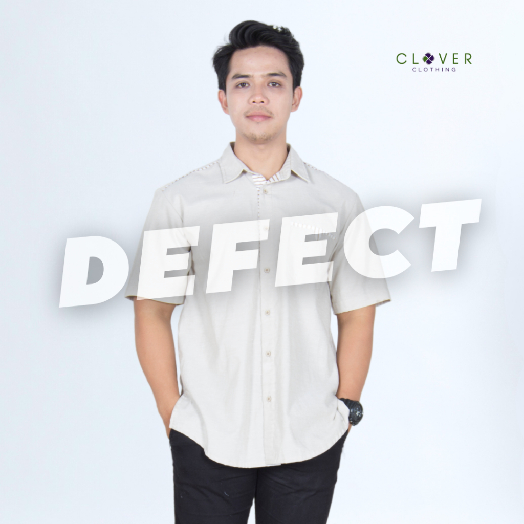 Defect Sale | Reject Sale Kemeja Azqa Clover Clothing Katun Denim