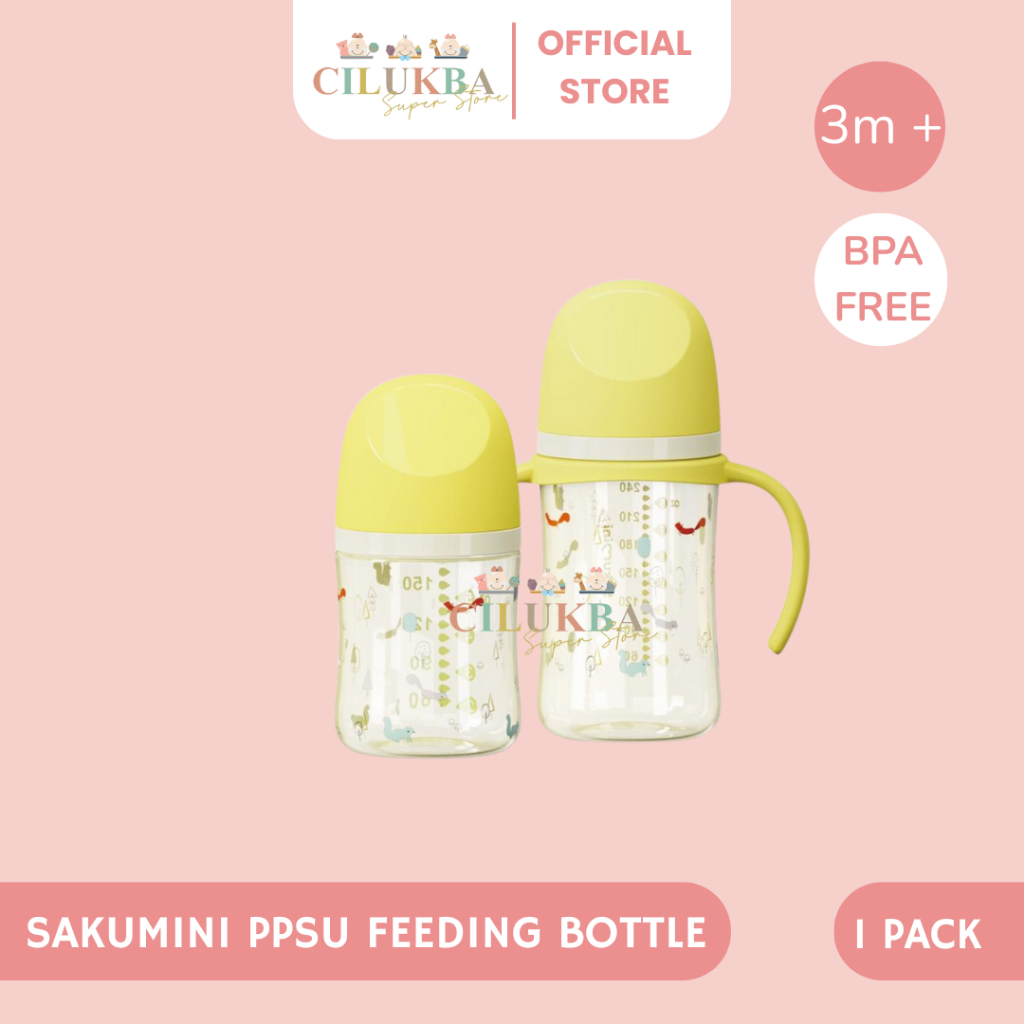 SAKUMINI PPSU FEEDING BOTTLE | BOTOL SUSU BAYI | BOTOL DOT | BOTOL SUSU | PPSU
