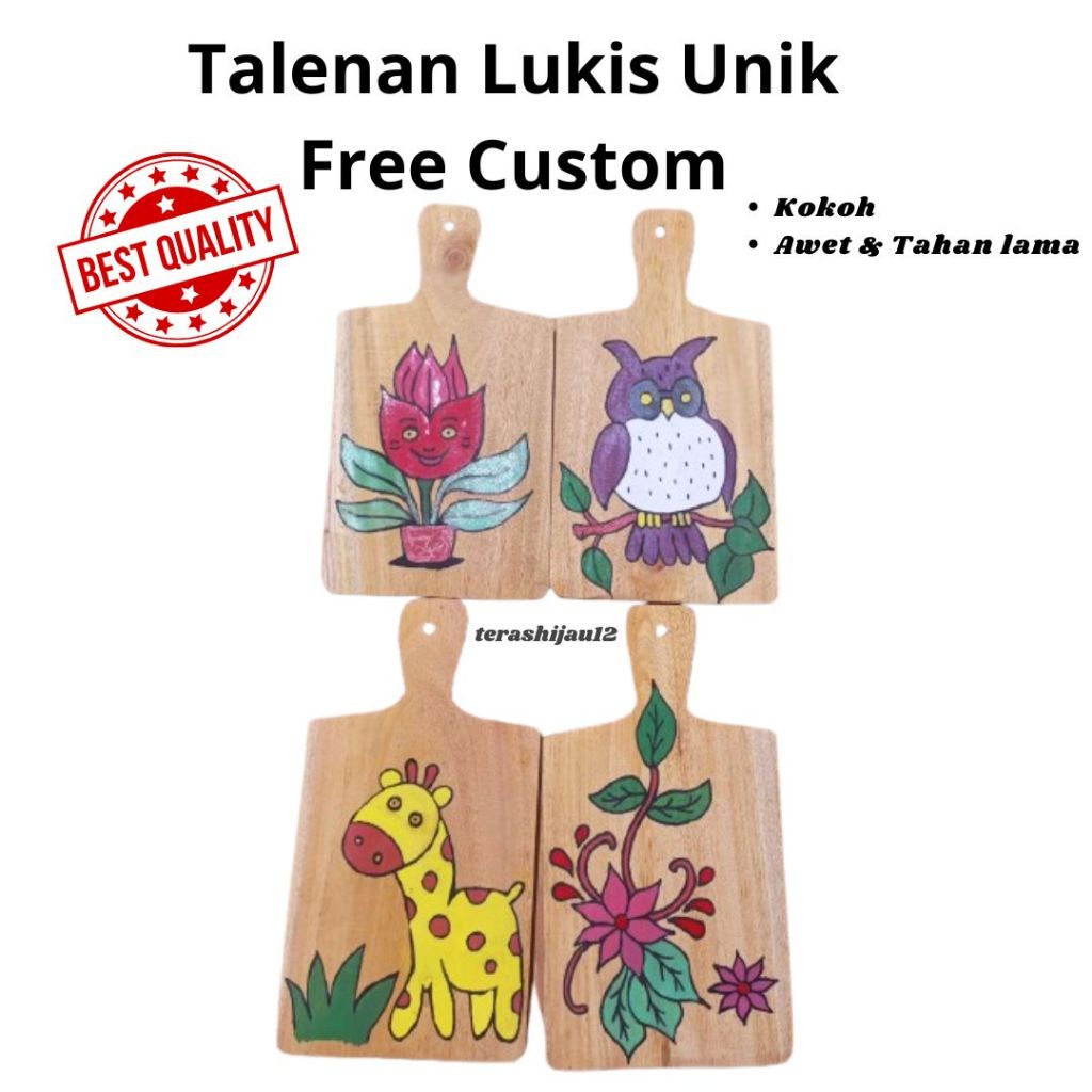 talenan lukis / talenan lukis dekorasi souvernir / talenan lukis ragam hias