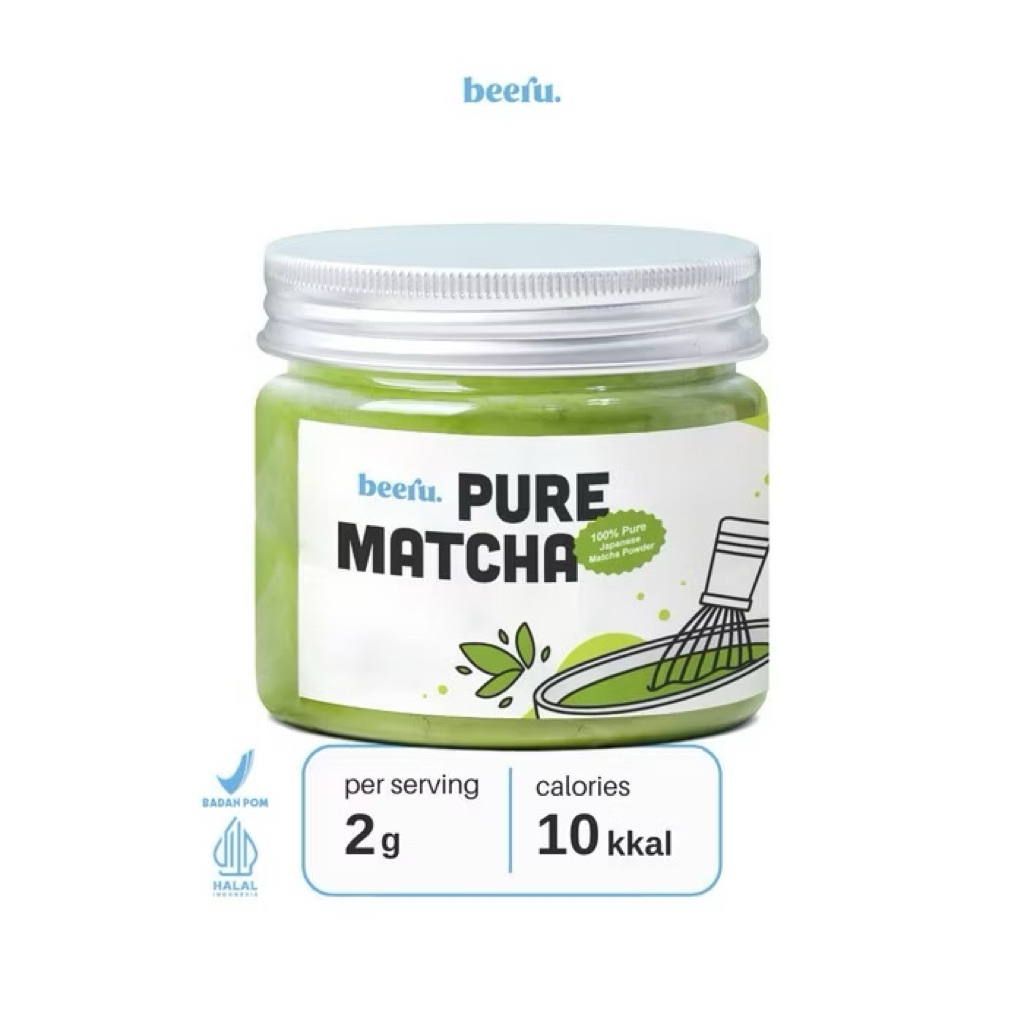 

Beeru Pure Matcha Powder 50 gr ~ 100% Bubuk Matcha Premium