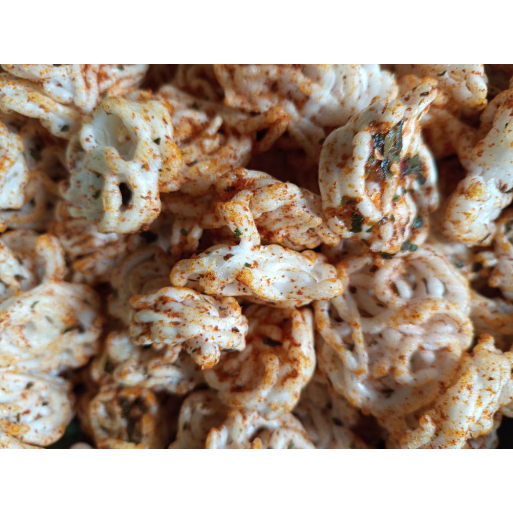 

kerupukseblakrafaelpedasdaunjeruk250gr