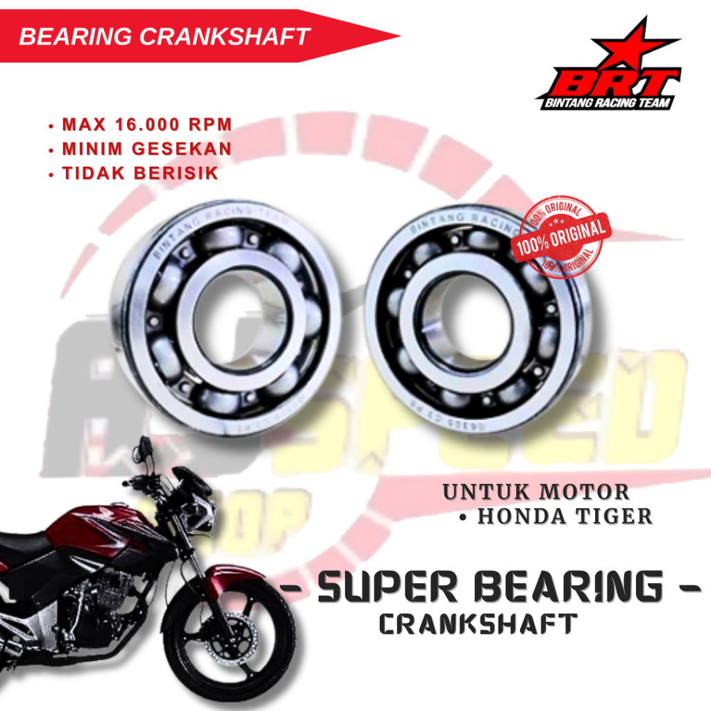 BRT Bearing Laher Kruk As Honda Tiger Set 63/28 D4-18A 1set Original 100%