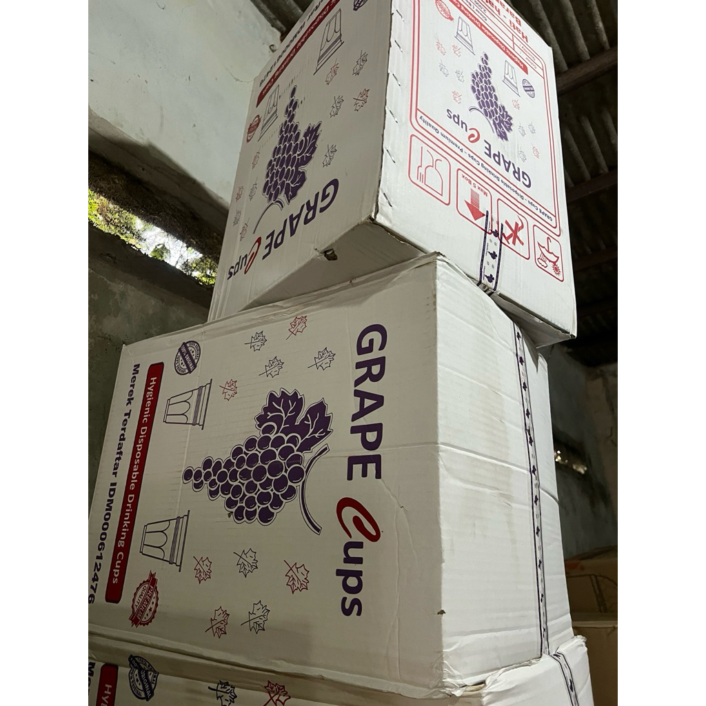 [DUS] GELAS KOPI ANGGUR WARNA CLEAR / CUP PLASTIK