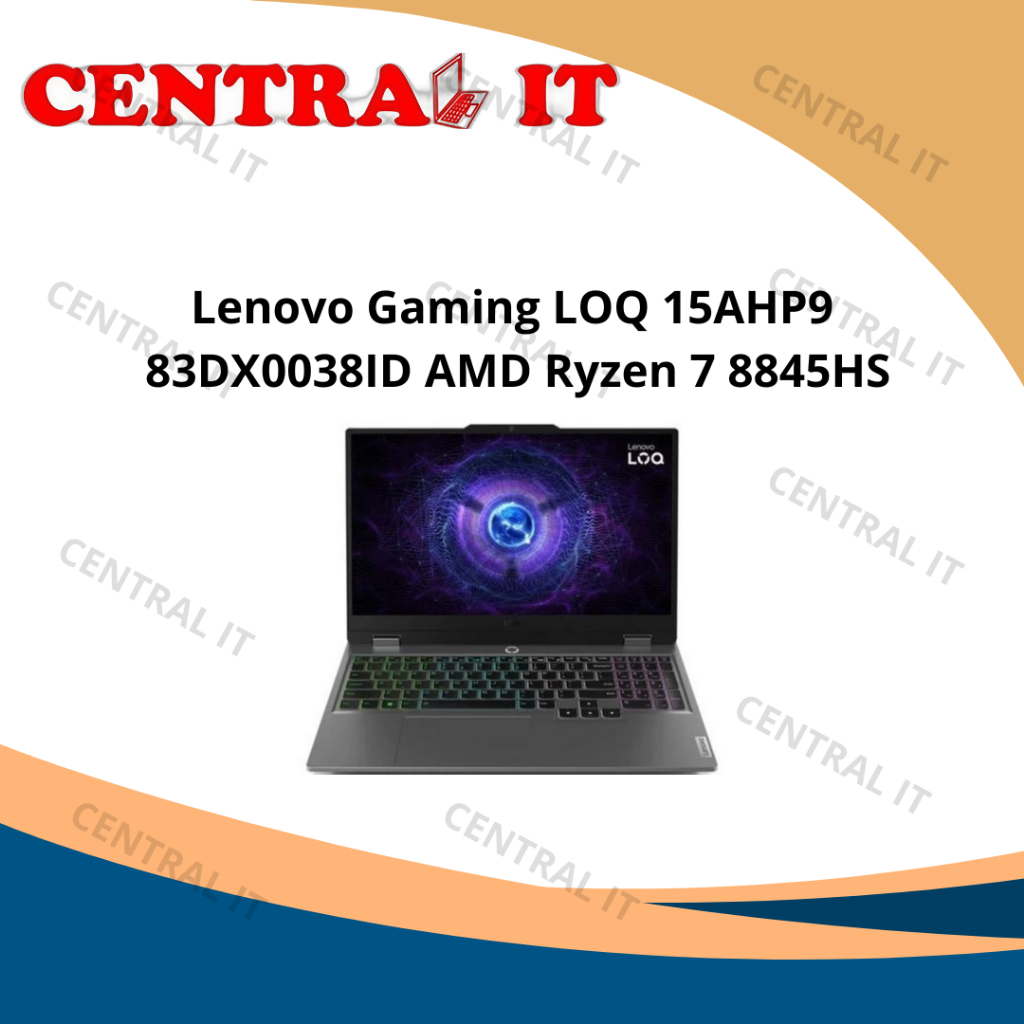 Lenovo Gaming LOQ 15AHP9 83DX0038ID AMD Ryzen 7 8845HS NVIDIA GeForce RTX 4050 8GB DDR5 512GB SSD 15