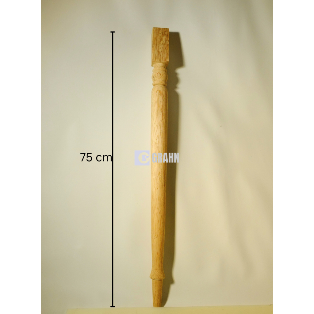 kaki meja kayu tinggi 75cm lurus bulat 3