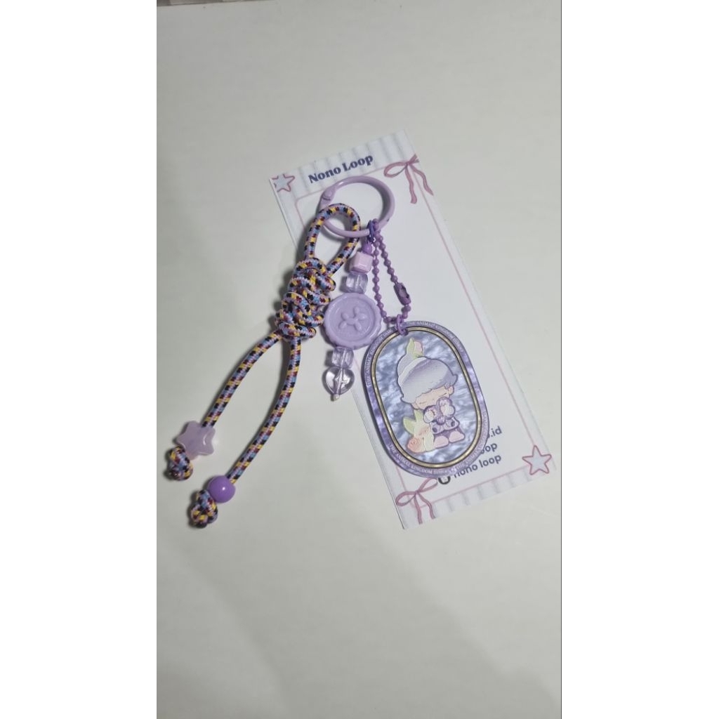 bag charm akrilik, bulu
