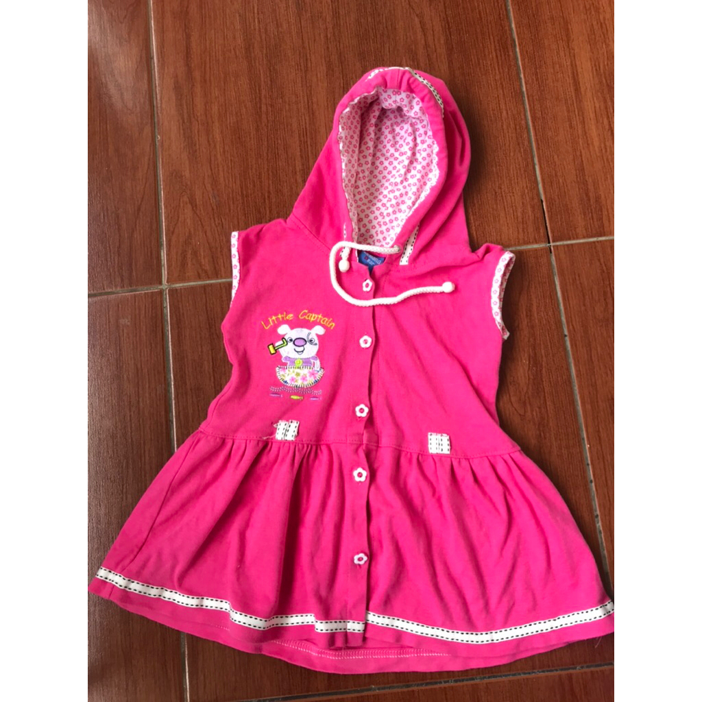 dres kutung hoodie anak cewek 1-3 thnan