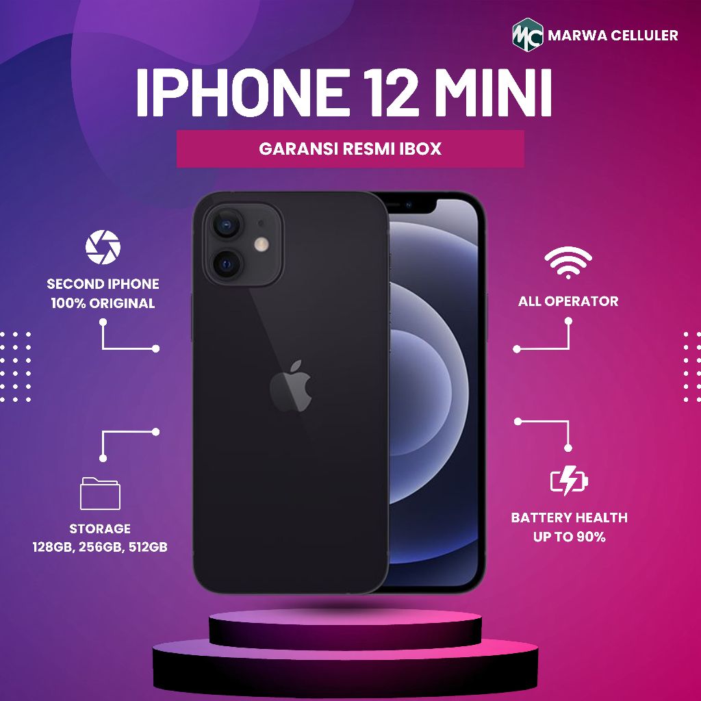 IPHONE 12 MINI - GARANSI RESMI IBOX INDONESIA