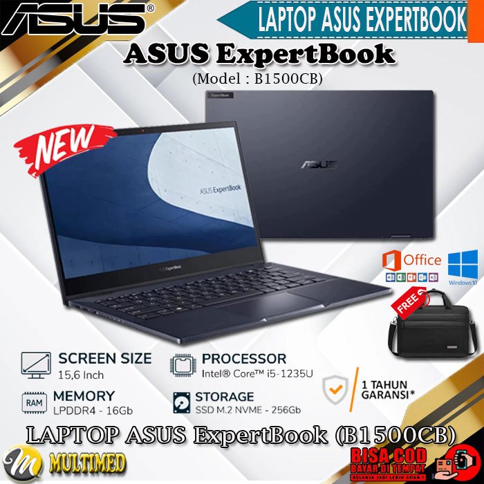 Laptop ASUS ExpertBook B1500CB Core i5 Gen12 Windows 10 Pro