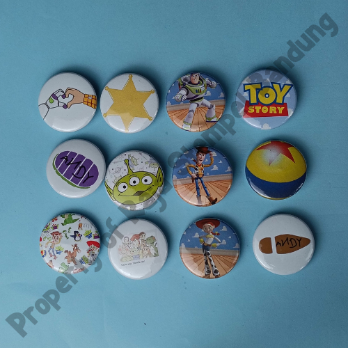 PAKET MURAH PIN TEMA KARTUN TOY STORY 1 LUSIN (12 PCS) I BROS PIN ANIMASI LUCU TOY STORY