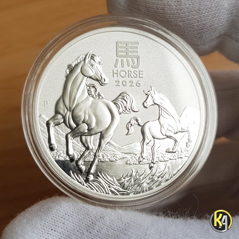 Koin Perak Silver Lunar 1 Troy Ounce 99.9999 Perth Mint Australia