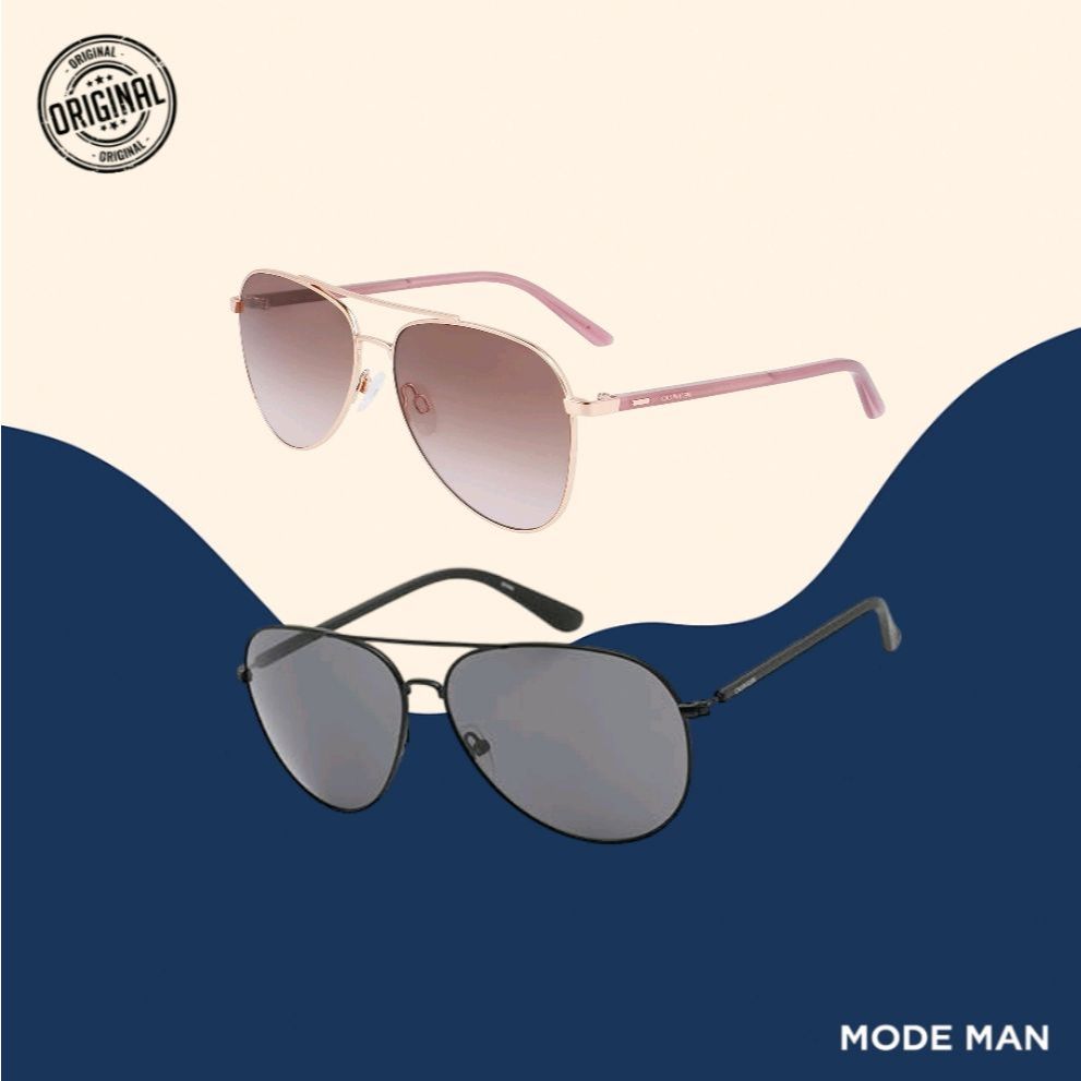Calvin Klein Aviator Unisex Metal Frame Sunglasses – Kacamata Aviator Pria Wanita, Frame Metal Elega