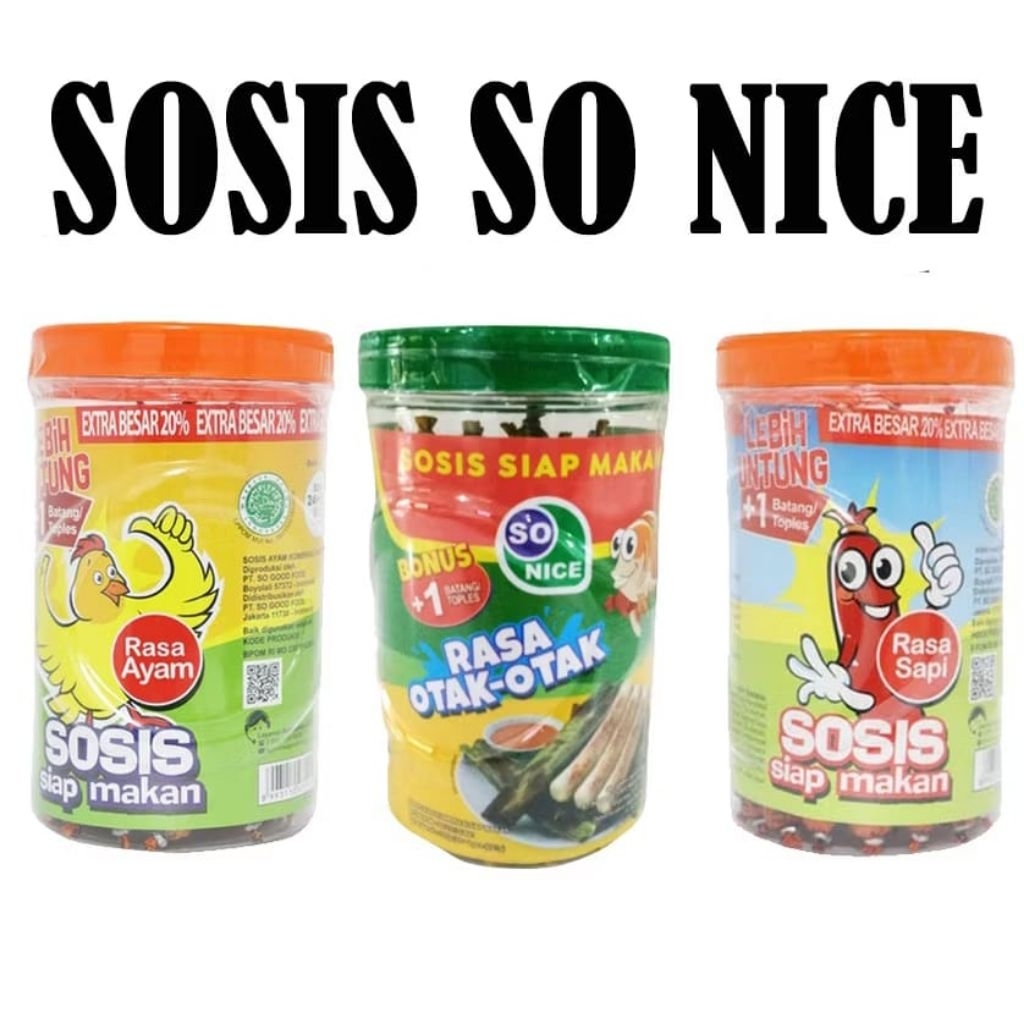 

Sosis So Nice Toples Isi 24+1/ Sosis Sonice Sapi/ Sonice Otak-Otak