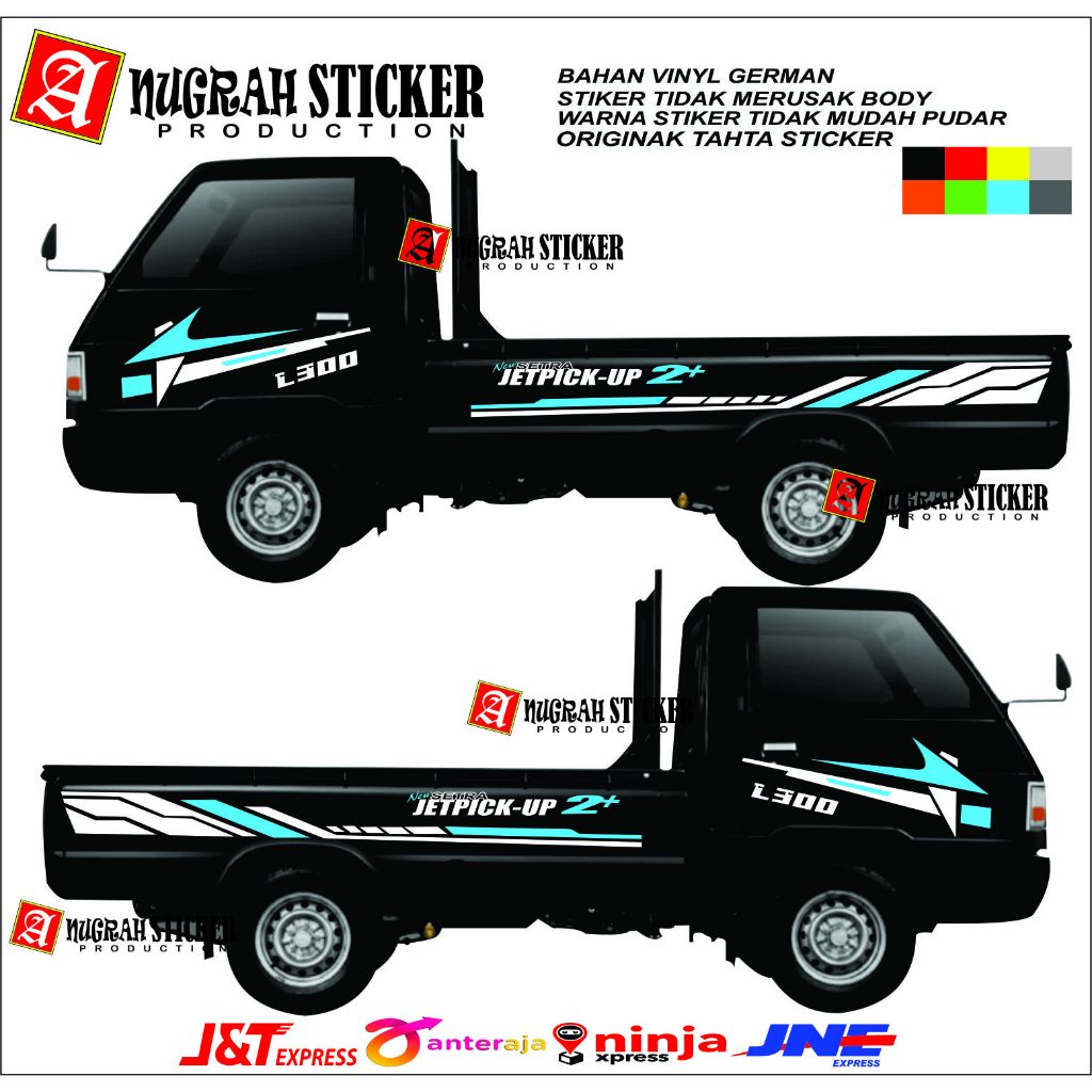 Stiker pick mitsubishi up l300 cutting stiker body mobil l300 stiker striping body all mobil pick up
