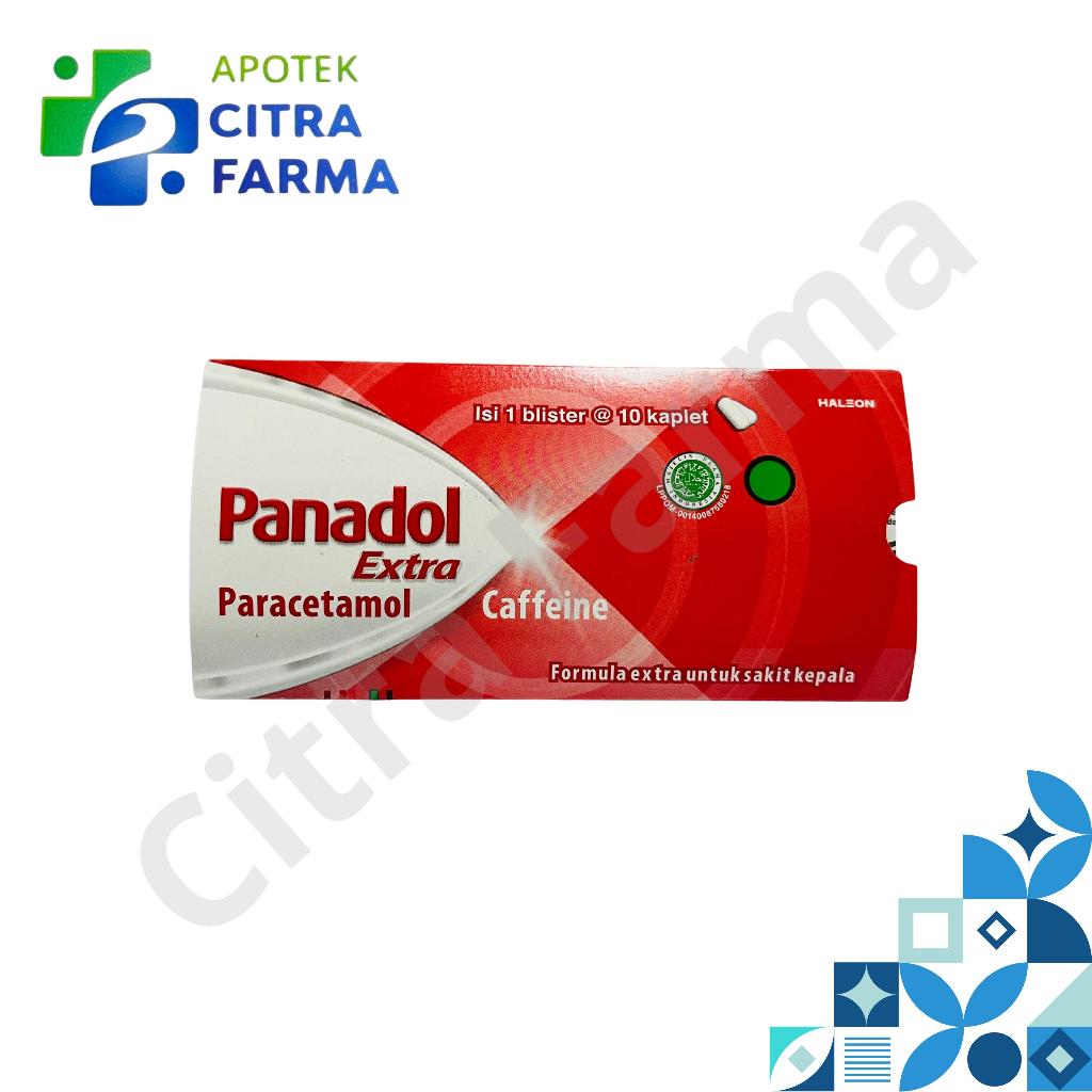 Panadol Extra Merah Isi 10 Tablet – Obat Sakit Kepala, Nyeri, Demam (Paracetamol + Kafein)