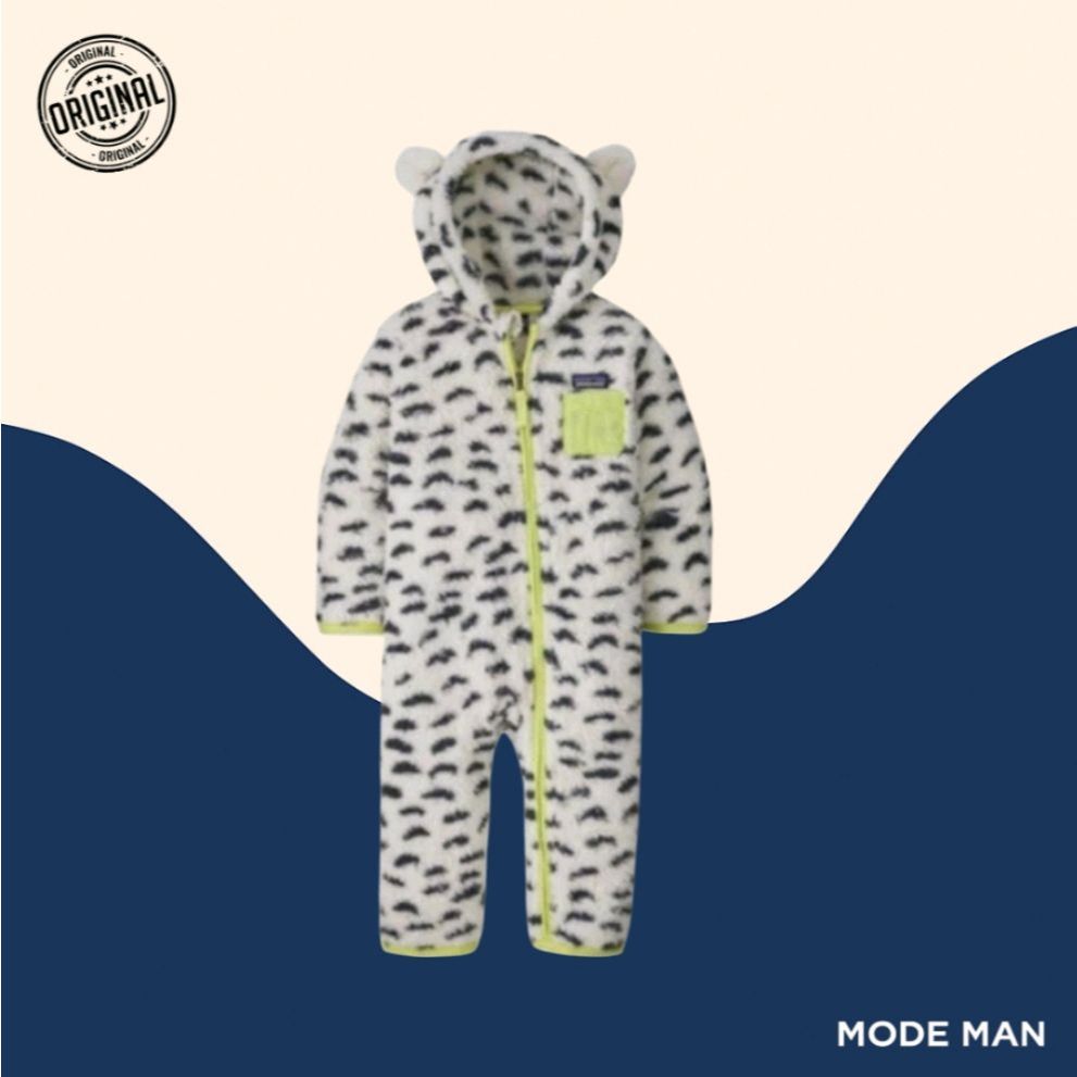 Patagonia Baby Furry Friends Bunting – Baju Hangat Bayi, Pakaian Fleece Lucu, Hoodie Bayi Nyaman – 1