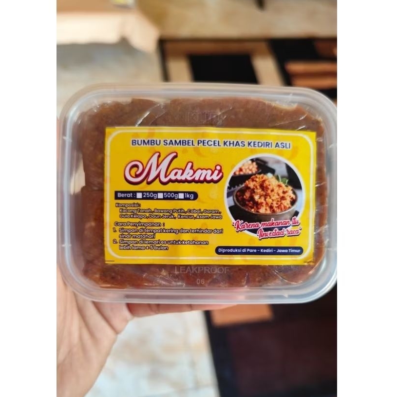 

BUMBU SAMBEL PECEL KHAS KEDIRI MAKMI 250GR KEMASAN THINWALL|| 100% ASLI KEDIRI