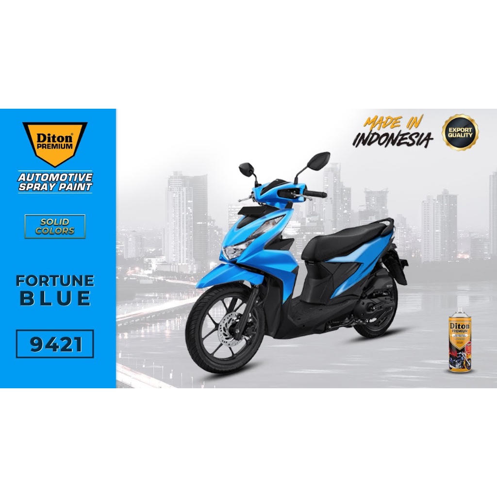 Diton Premium Biru Pilox Diton Premium Fortune Blue || Cat Semprot Body Motor Velg Motor&Rangka Moto