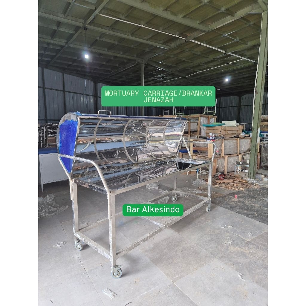 Mortuary Carriage | Gerbong Jenazah Stainless | Brankar Jenazah Stainless | Brankar Dorong Jenazah |