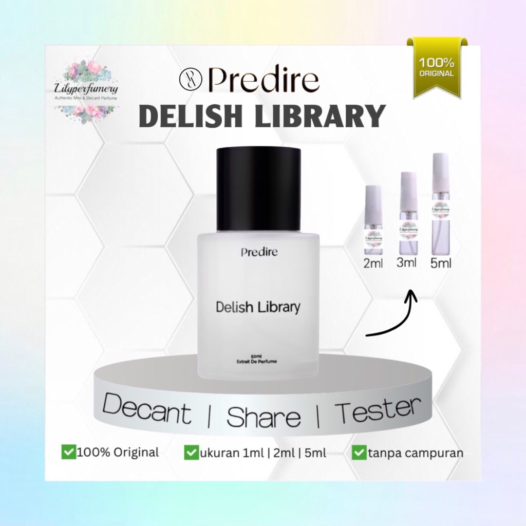 Decant / Share PREDIRE DELISH LIBRARY Extrait de Parfum 1 ml | 2 ml | 5 ml (Authentic Only!)