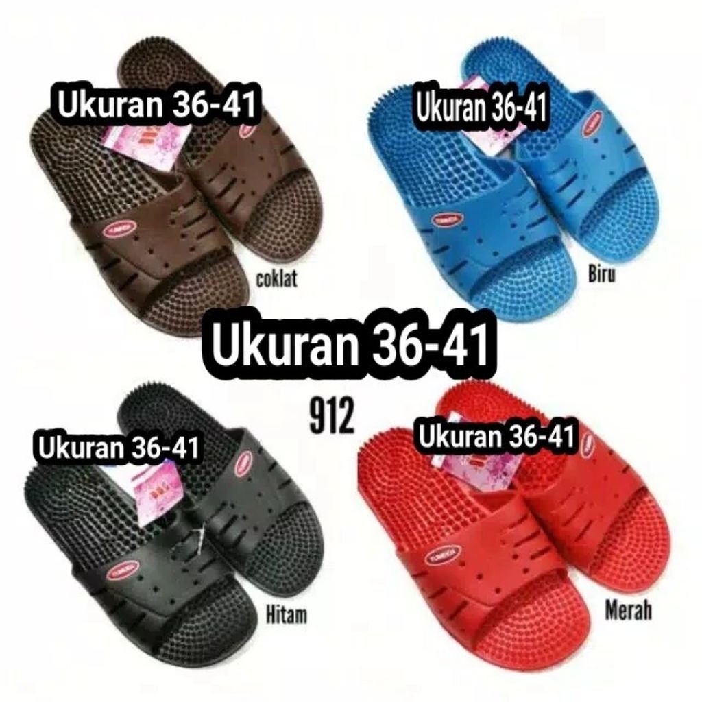 Yumeida 912 sandal selop wanita karet duri lentur sendal refleksi cewe