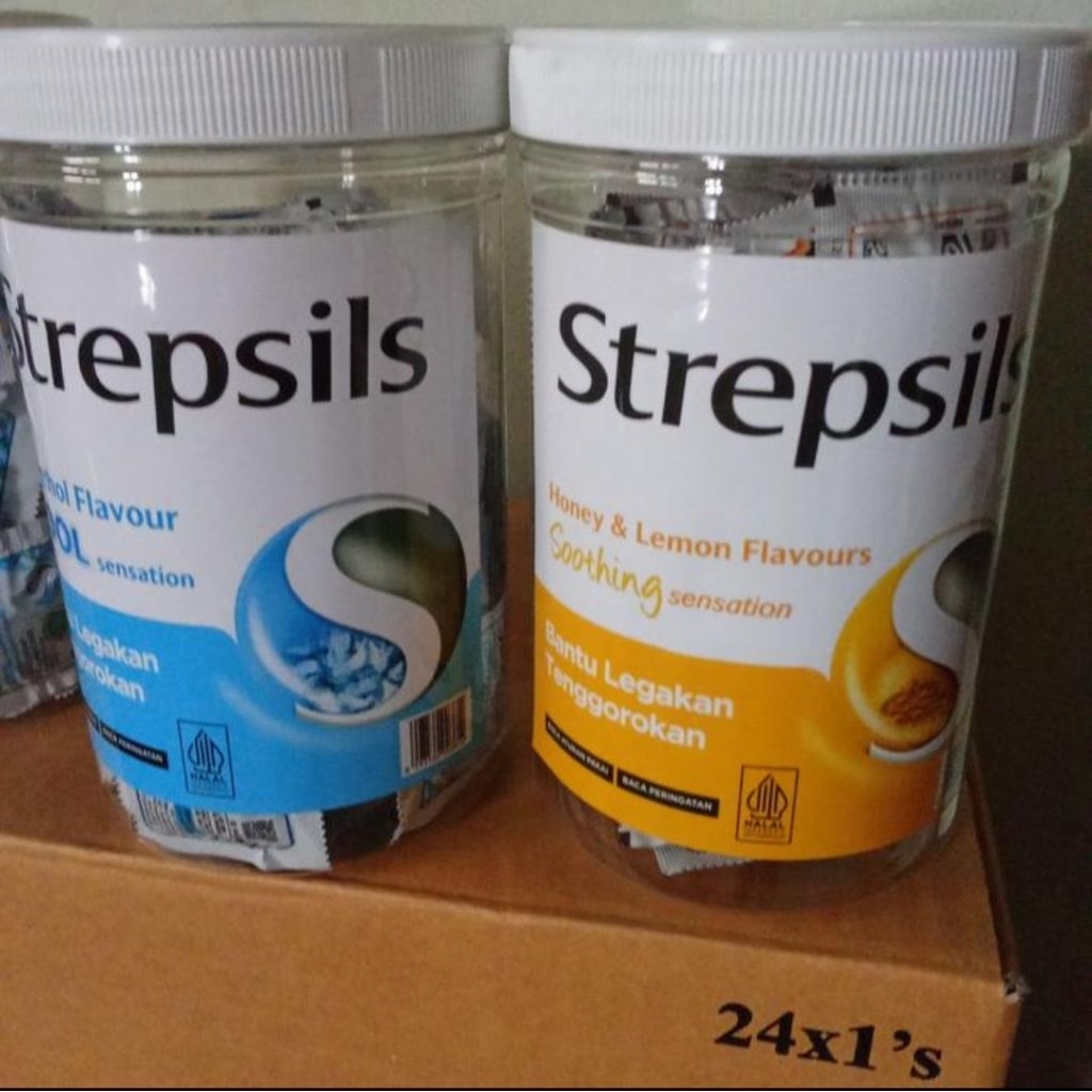 

strepsils permen box isi 24 butir permen dan toples isi 48butir