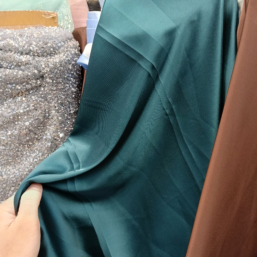 original...bahan kain Armani silk // kain polos Armany buat seragam premium