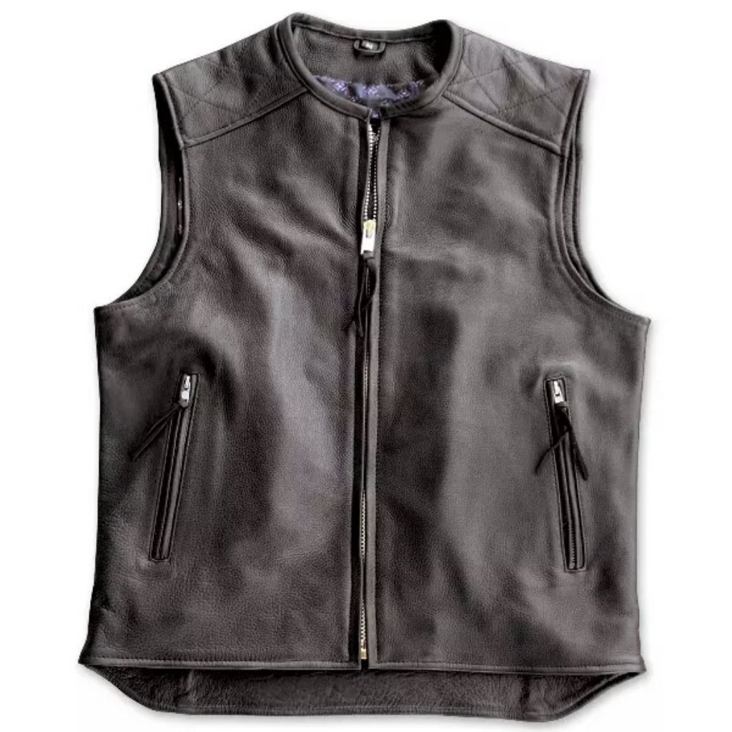 Rompi kulit, rompi pria, vest biker
