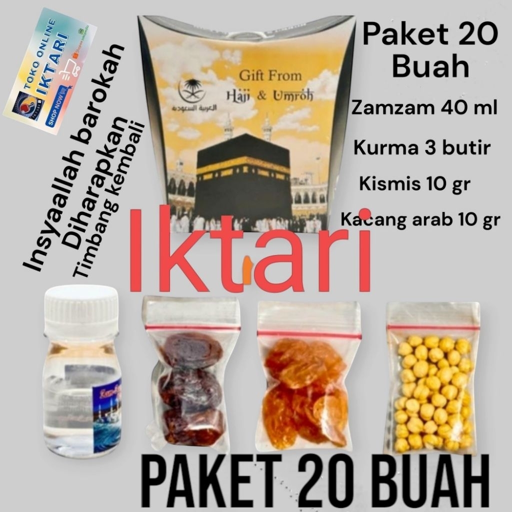

oleh oleh haji dan umroh grosir 20 buah
