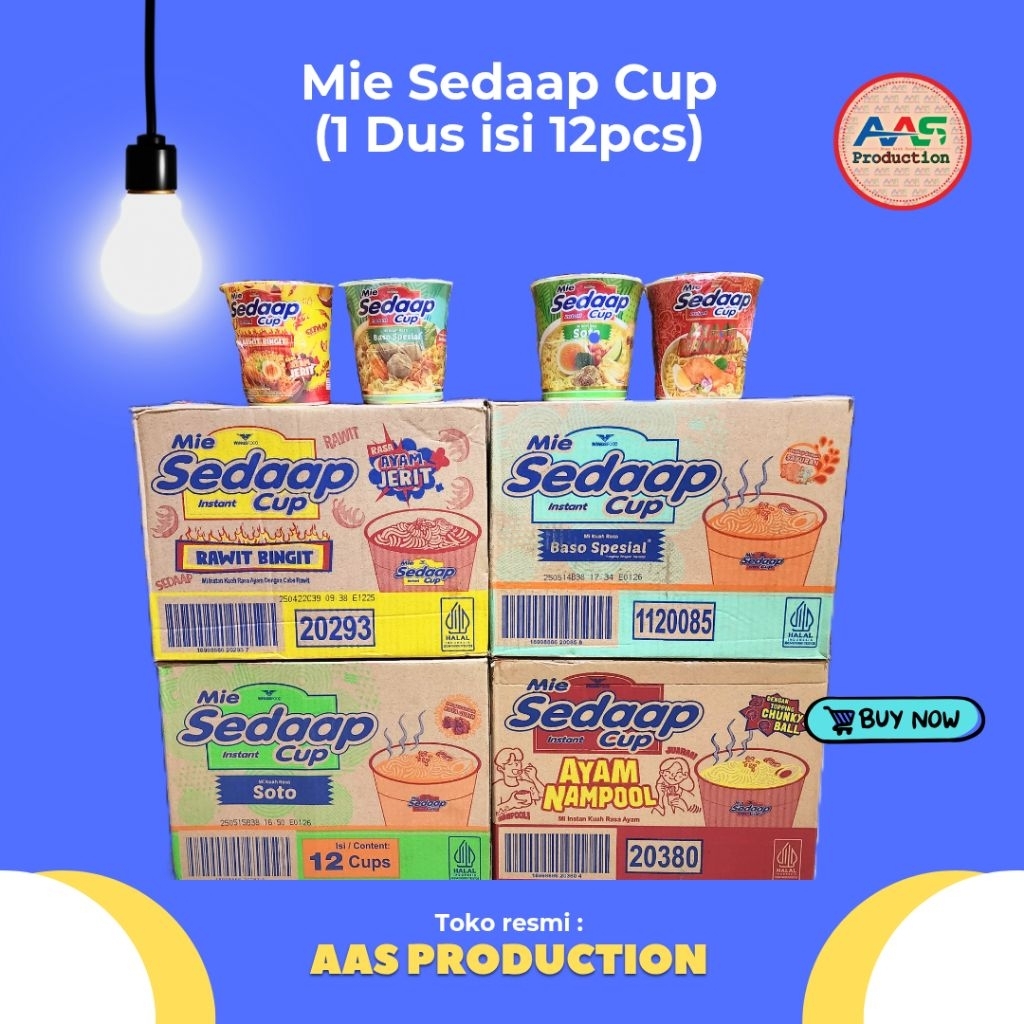 

Mie Sedaap Cup | 75g (1 karton isi 12pcs)