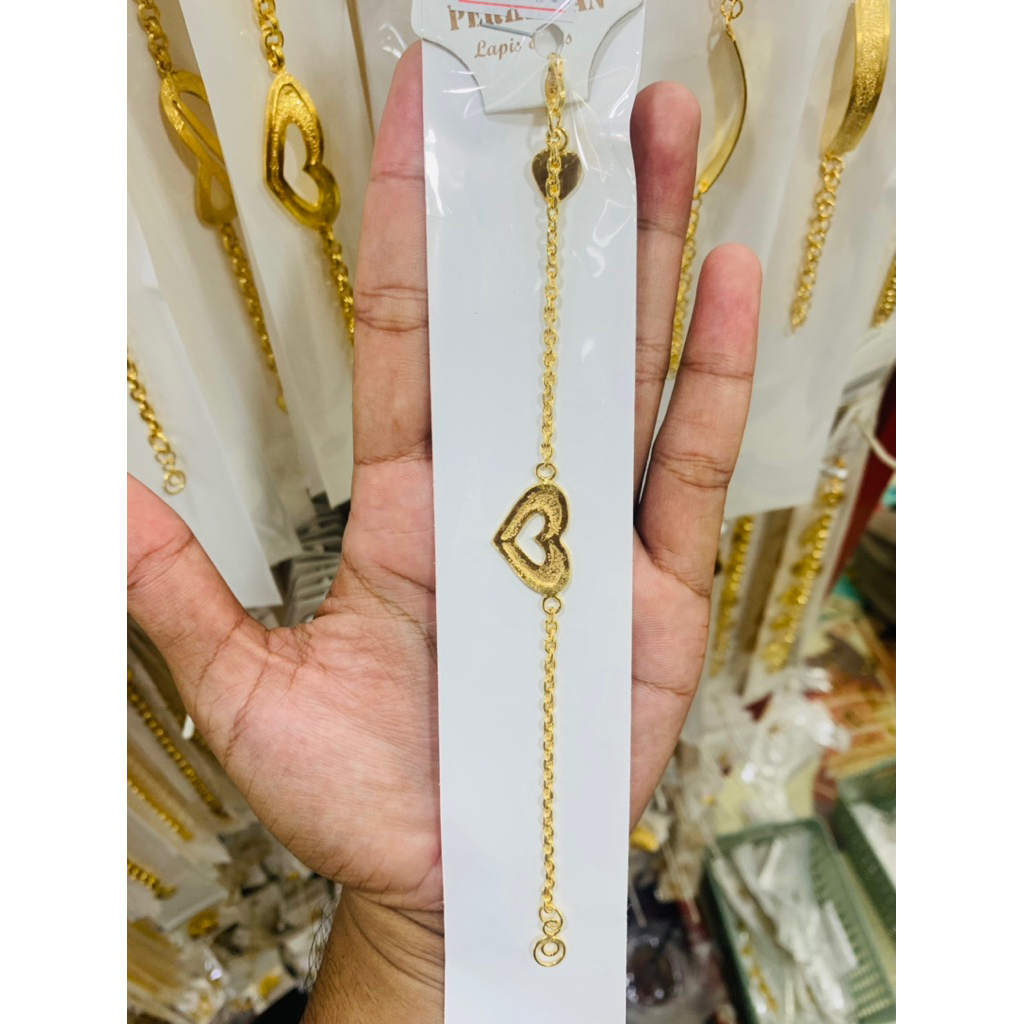 gelang sapuhan lapis emas mirip emas tok 99