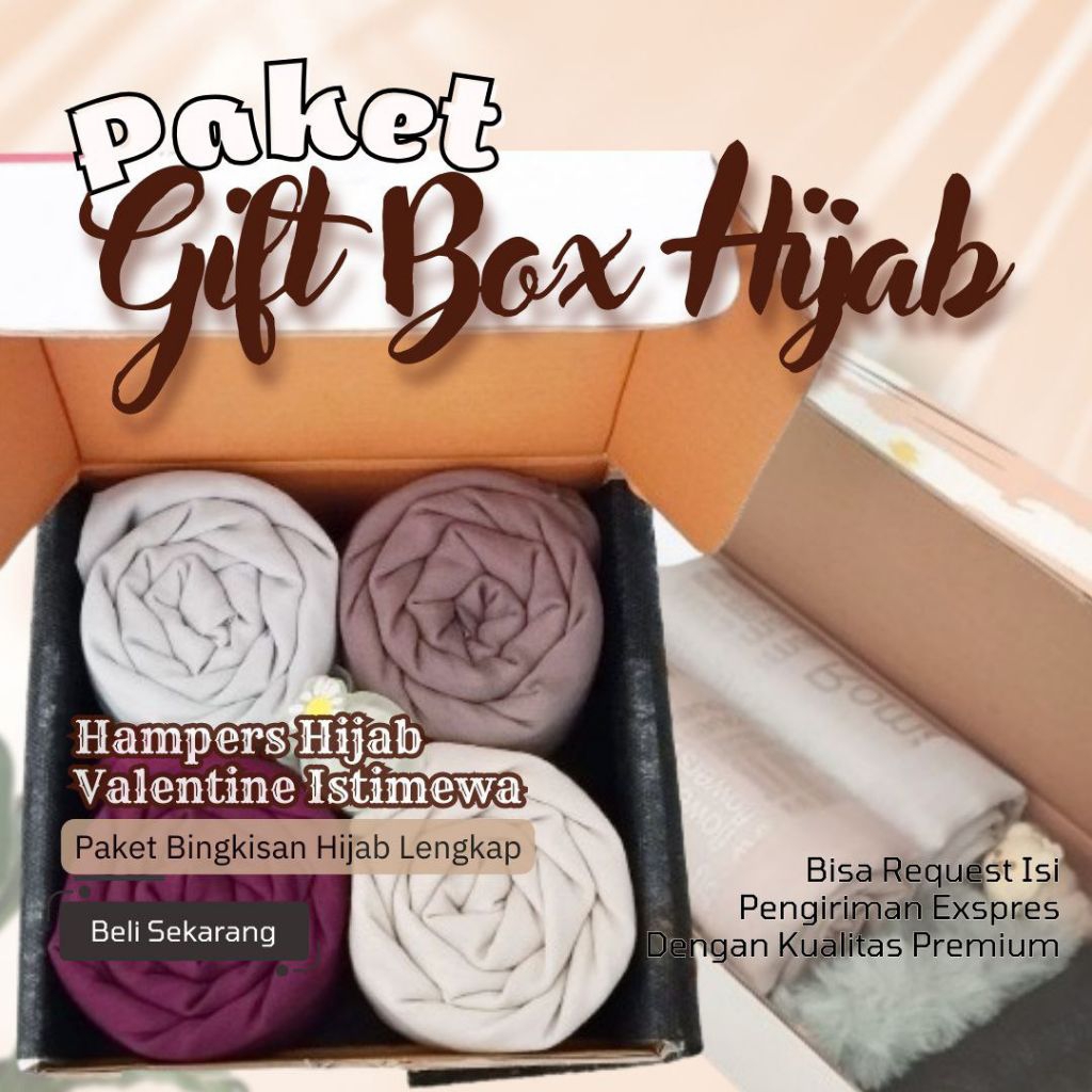 Box Kado Ulang Tahun, Hampers Hijab Gift Box Premium, Kado Valentine Aesthetic