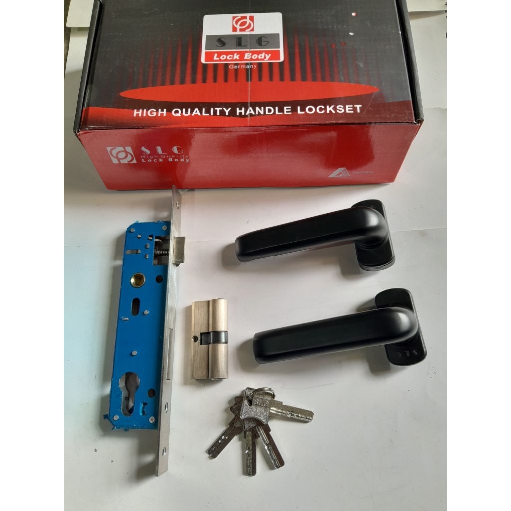 kunci pintu aluminium / handle pintu aluminium black slg