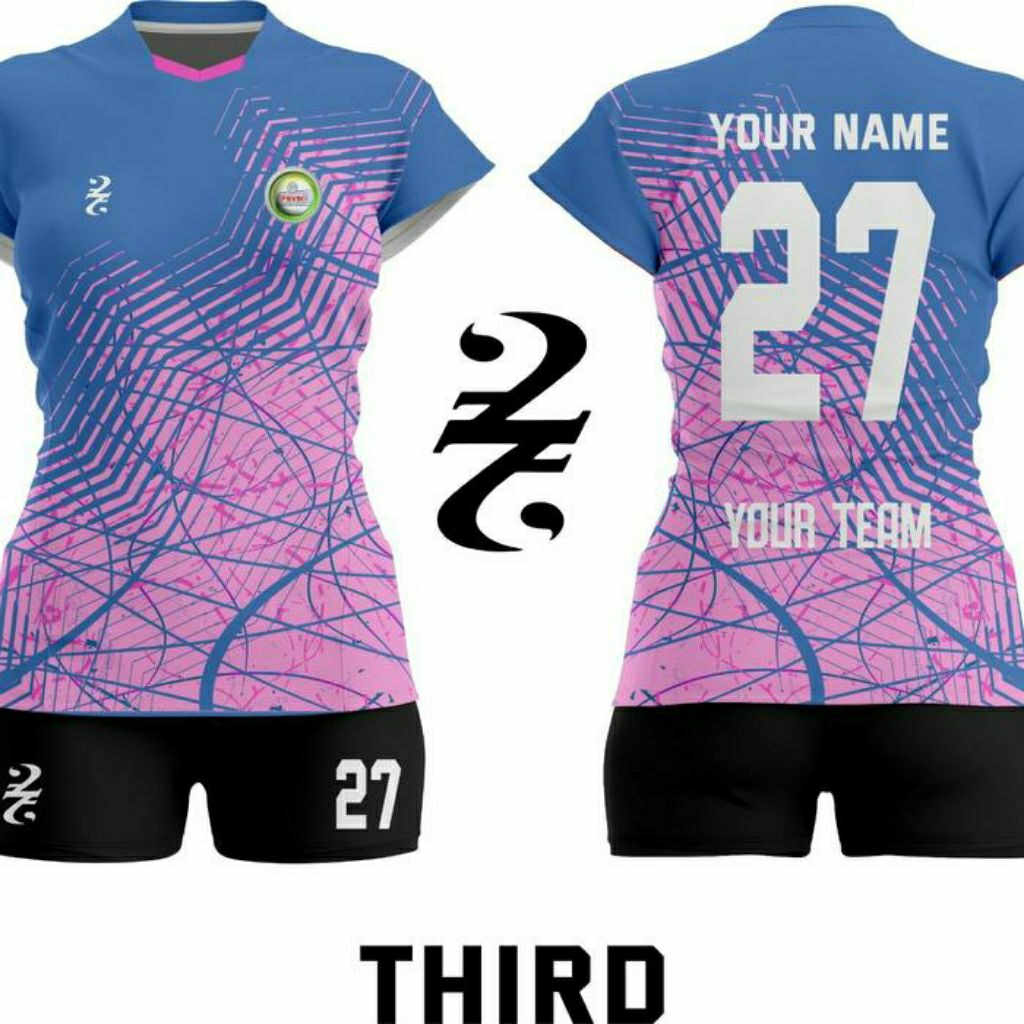 Jersey volly anak perempuan costum nama full printing baju kao volley voli anak anak